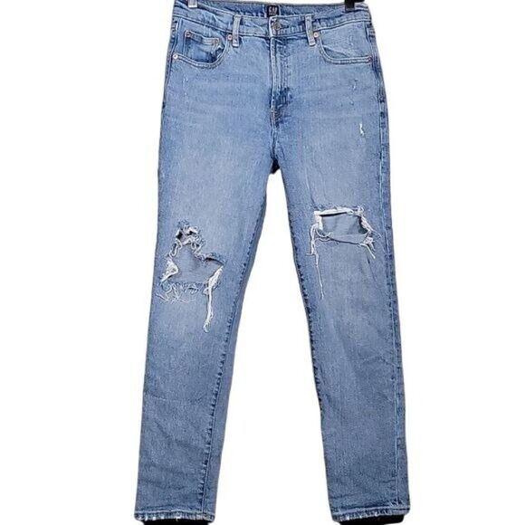 Gap Denim True Skinny Distressed Jeans Sz 27R - Picture 1 of 9